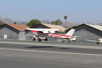 N714HH @ SZP - 1977 Cessna 150, Continental O-200 100 Hp, another landing Rwy 22 - by Doug Robertson