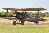 G-BDWJ @ EGFH - Visiting SE-5A replica aircraft F8010/Z displayed by the Bremont Great War Team. - by Roger Winser