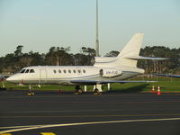 VH-FJQ @ NZAA - in wintery sunshine at AKL - nice old Falcon 50 - by magnaman