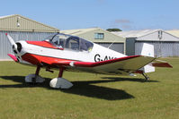 G-AYGA @ X5FB - Visiting aircraft Jodel D-117, to Fishburn Airfield, UK. June 30th 2018. - by Malcolm Clarke