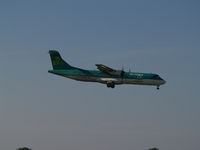 EI-FAU @ EIDW - Landing Runway 10 at Dublin - by David Ward
