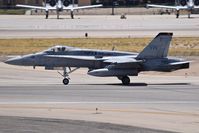 162442 @ KBOI - Take off roll on RWY 10L  VMFA-314  “Black Knights”, NAS Miramar, CA. - by Gerald Howard