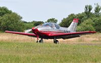 G-OHJE @ EGFH - Visiting Pioneer 300 Hawk. - by Roger Winser