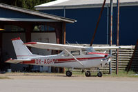 OY-AGH @ EKVJ - Reims-Cessna F172H in front of its hangar at Stauning airport, Denmark - by Van Propeller