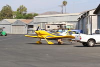 N986BP @ SZP - 2013 Stewart VANs RV-4 'Banana Puddin', Lycoming O-320-D1A 160 Hp, outside its hangar - by Doug Robertson