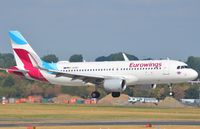 D-AEWP @ EDDL - Landing of Eurowings A320 - by FerryPNL