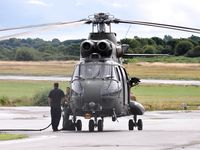 XW199 @ EGFH - RAF Puma HC.2 helicopter taking on fuel. - by Roger Winser