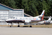 OY-BJP @ EKVJ - BenAir Metro III parked at Stauning airport, Denmark. For sale at the time, and missing a propeller - by Van Propeller