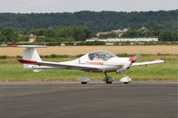 F-GNJB @ LFPZ - HOAC DV-20 Katana, Taxiing to parking area, Saint-Cyr-l'École Airfield (LFPZ-XZB) - by Yves-Q