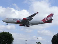 G-VHOT @ EGLL - Landing runway 27L at Heathrow airport EGLL - by Marc Mansbridge