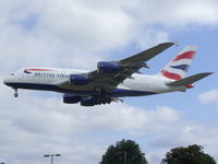 G-XLEE @ EGLL - Landing runway 27L at Heathrow airport EGLL - by Marc Mansbridge