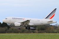 F-GUGP @ LFRB - Airbus A318-111, Landing rwy 25L, Brest-Bretagne Airport (LFRB-BES) - by Yves-Q
