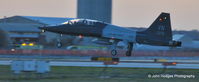 66-4370 @ KAUS - Coming into KAUS at Sunset - by John Hodges
