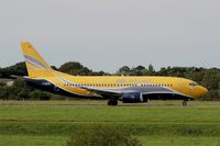 F-GZTA @ LFRB - Boeing 737-33VQC, Taxiing to holding point rwy 25L, Brest-Bretagne airport (LFRB-BES) - by Yves-Q