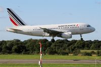 F-GUGB @ LFRB - Airbus A318-111, Landing rwy 07R, Brest-Bretagne airport (LFRB-BES) - by Yves-Q