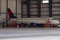 N283SY @ KBOI - Inside the Skywest Maintenance hangar receiving final checks before going into service. Fresh from the factory in South America. - by Gerald Howard