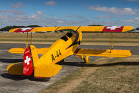 G-CIUE @ EGBR - CASA 1.131E Jungmann A-44 (G-CIUE) Real Aeroplane Company, Breighton 22/7/18 - by Grahame Wills