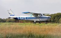 G-BAYO @ EGFH - Visiting Cessna F150L operated by FlyWales Flight Training. - by Roger Winser