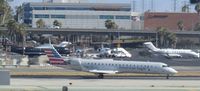 N754SK @ LAX - braking to see the biz jets! - by magnaman