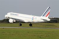 F-HBNC @ LFRB - Airbus A320-214, Landing rwy 25L, Brest-Bretagne airport (LFRB-BES) - by Yves-Q