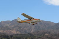 N2859Q @ SZP - 1971 Cessna 172L SKYHAWK, Lycoming O-320-E2D 150 Hp,  this model year introduced tubular steel main gear replacing old spring steel landing gear. Takeoff climb Rwy 22 - by Doug Robertson