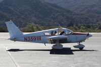 N3591R @ SZP - 1970 Piper PA-28-180 CHEROKEE, Lycoming O&VO-360 180 Hp, taxi  - by Doug Robertson