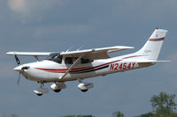 N2454Y @ EBDT - Cessna 182S Skylane landing at Schaffen-Diest airfield, old-timer fly-in 2018 - by Van Propeller