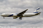 4X-ECA @ EGLL - EL AL Boeing 777- 258ER Landing runway 27R from TLV,LHR 14.7.17 - by Mike stanners