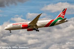 5Y-KZB @ EGLL - Kenya Airways Boeing 787- 8 Dreamliner landing runway 27L from NBO,LHR 14.7.17 - by Mike stanners