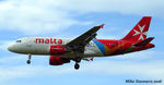9H-AEL @ EGLL - Air Malta A319- 112  Landing runway 27L from MLA,LHR 20.5.16 - by Mike stanners