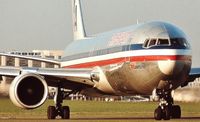 N351AA @ EBBR - Awaiting t/o clearance EBBR 02 '90s scan/slide - by joannes Van Mierlo