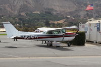 N6747H @ SZP - 1975 Cessna 172M SKYHAWK, Lycoming O-320-E2D 150 Hp, at Fuel Dock - by Doug Robertson