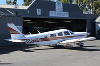 N8577C @ SZP - 1976 Piper PA-32-300 CHEROKEE SIX, Lycoming TIO-540 310 Hp Turbo upgrade, (Turbo became an option in 1978), 3 blade CS prop. Six seats. At CP Aviation. - by Doug Robertson