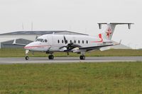 F-HBCC @ LFRB - Beech 1900D, Taxiing to holding point rwy 25L, Brest-Bretagne Airport (LFRB-BES) - by Yves-Q