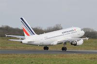 F-GUGJ @ LFRB - Airbus A318-111, Take off rwy 07R, Brest-Bretagne airport (LFRB-BES) - by Yves-Q