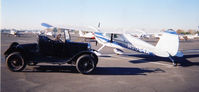 N9654A - Alphy and the owner's Model A, EMT, CA - by David Stevens