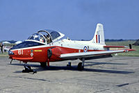 XW360 @ EGXH - XW360   BAC Jet Provost T.5A [EEP/JP/1010] (Royal Air Force) RAF Honington~G 27/06/1992. From a slide. - by Ray Barber
