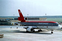 N147US @ EDDF - N147US   McDonnell Douglas DC-10-40 [46756] (Northwest Airlines) Frankfurt Int'l~D 27/09/1992 - by Ray Barber