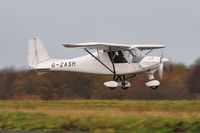 G-ZASH @ EGFH - Resident Ikarus C.42 operated by Gower Flight Centre departing Runway 04. - by Roger Winser