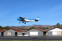 N8667H @ SZP - 1947 North American NAVION, Continental IO-520 285 Hp upgrade, landing Rwy 22, test flight - by Doug Robertson