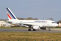 F-GUGP @ LFRB - Airbus A318-111, Taxiing to boarding ramp, Brest-Bretagne Airport (LFRB-BES - by Yves-Q