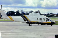G-OHTL @ EGDY - G-OHTL   Sikorsky S-76A+ [760040] (Air Hanson) RNAS Yeovilton~G @ 1986. From a slide. - by Ray Barber