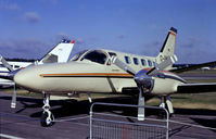 G-BMTZ @ EGLF - G-BMTZ   Cessna 441 Conquest II [441-0207] (Rogers Aviation Sales Ltd) Farnborough~G 07/09/1986 - by Ray Barber