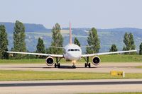 HB-JZX @ LFSB - Airbus A320-214, Taxiing to holding point rwy 15, Bâle-Mulhouse-Fribourg airport (LFSB-BSL) - by Yves-Q