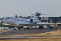 N600G @ EGLF - Gulfstream Aerospace G600 arriving at Farnborough for the bi annaul FIA - by dave226688