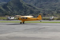 N6900H @ SZP - 1946 Piper J3C-65 CUB, Lycoming O-290 135 Hp, big upgrade by STC, takeoff roll Rwy 04 - by Doug Robertson