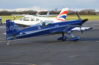 G-IISC @ EGTB - Extra EA-300SC at Wycombe Air Park, departing for White Waltham. - by moxy