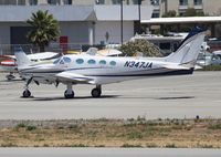 N347JA @ SQL - Cessna 340A - by Florida Metal