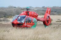 G-WENU - Off airport. Wales Air Ambulance helicopter (Helimed 57). South Gower, Swansea, Wales, UK. - by Roger Winser