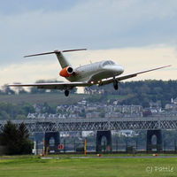 LX-NMX @ EGPN - Landing @ Dundee - by Clive Pattle